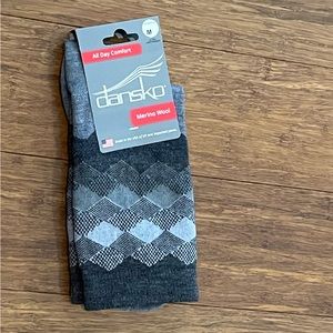 NWT Dansko Merino Wool All Day Comfort Advance Crew Socks Medium Grey/Gray
